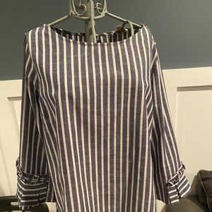 Blue and white stripe summer top